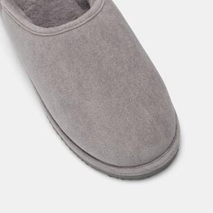 Nic Morris Men's Ace Fur Mule Slipper Grey