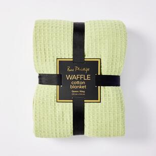 Bas Phillips Waffle Cotton Blanket Leek Queen / King