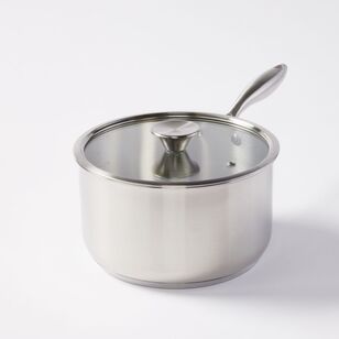 Smith + Nobel 20 cm Cook Stainless Steel Saucepan with Glass Lid