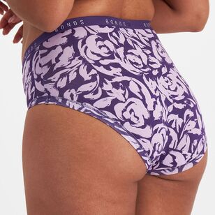 Bonds Women's Cottontails Full Brief 3 Pack Violet