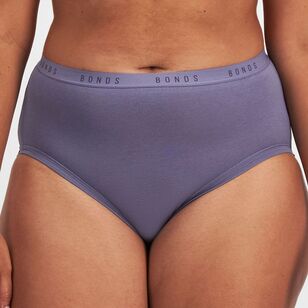 Bonds Women's Cottontails Full Brief 3 Pack Violet