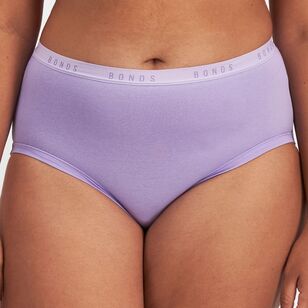 Bonds Women's Cottontails Full Brief 3 Pack Violet