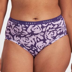 Bonds Women's Cottontails Full Brief 3 Pack Violet