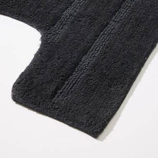 Elysian Tufted Contour Bath Mat Charcoal 50 x 50 cm