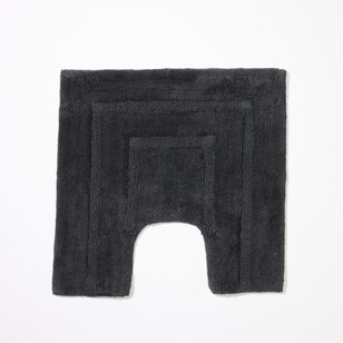 Elysian Tufted Contour Bath Mat Charcoal 50 x 50 cm