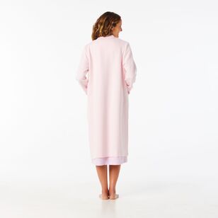 Sash & Rose Women's Quilted Zip Gown Pink