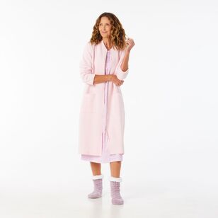 Sash & Rose Women's Quilted Zip Gown Pink