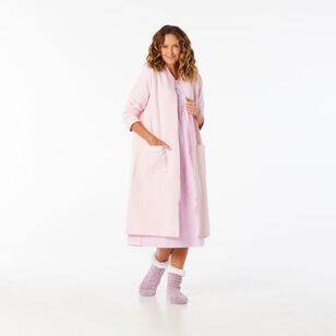 Sash & Rose Women's Quilted Zip Gown Pink