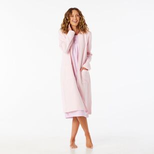 Sash & Rose Women's Quilted Zip Gown Pink