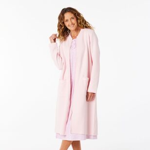 Sash & Rose Women's Quilted Zip Gown Pink