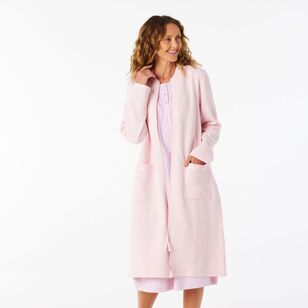 Sash & Rose Women's Quilted Zip Gown Pink