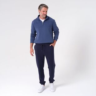 JC Lanyon Men's Ridgeway Trackpant with Piping Navy