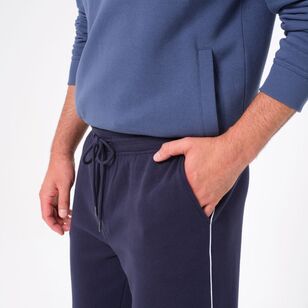 JC Lanyon Men's Ridgeway Trackpant with Piping Navy