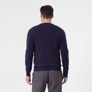 JC Lanyon Essentials Men's Mardon V Neck Soft Touch Knit Navy