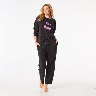 Sash & Rose Women's Supersoft Polar Pant Charcoal