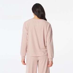 Sash & Rose Women's Supersoft Long Sleeve Top Taupe