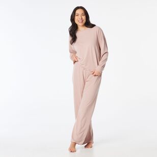 Sash & Rose Women's Supersoft Long Sleeve Top Taupe