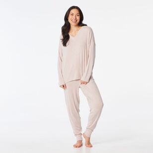 Sash & Rose Women's Supersoft Jersey Slouch Top Oatmeal