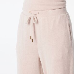 Sash & Rose Women's Supersoft Jersey Slouch Jogger Oatmeal
