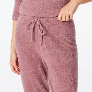 Sash & Rose Women's Boucle Lounge Jogger Grape