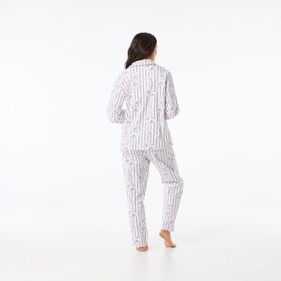 Sash & Rose Women's Flannelette PJ Set Stripe