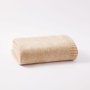 Elysian Coco Chenille Throw Cream 130 x 170 cm