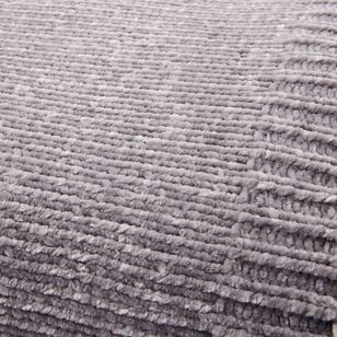 Elysian Coco Chenille Throw Silver 130 x 170 cm