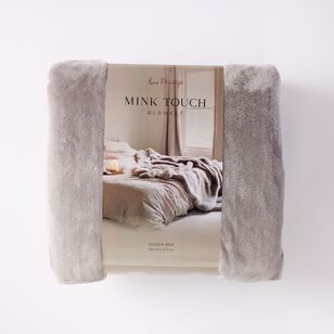 Bas Phillips Mink Touch Blanket Silver