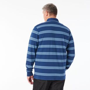 West Cape Classic Men's Drysdale Stripe Rugby Navy