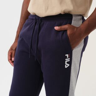 FILA Men's Richard Stripe Trackpant New Navy