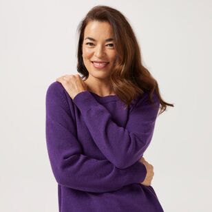 Khoko Collection Women's Crew Neck Jumper Purple