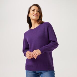 Khoko Collection Women's Crew Neck Jumper Purple