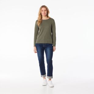 Khoko Collection Women's Marle Knit Green Marle