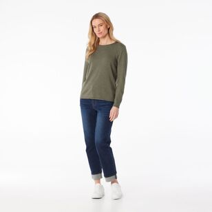 Khoko Collection Women's Marle Knit Green Marle