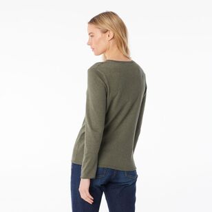 Khoko Collection Women's Marle Knit Green Marle