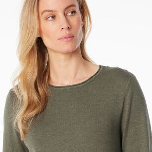 Khoko Collection Women's Marle Knit Green Marle