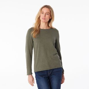 Khoko Collection Women's Marle Knit Green Marle