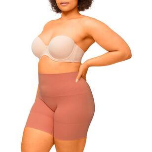 Nancy Ganz Women's Bamboo Waisted Thigh Shaper Mahogany