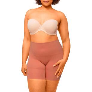 Nancy Ganz Women's Bamboo Waisted Thigh Shaper Mahogany