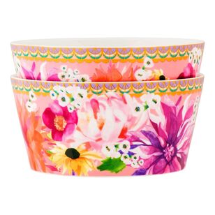 Maxwell & Williams Teas & C's Dahlia Daze 12 cm Bowl 2 Pack Pink