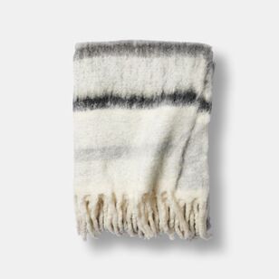 Shaynna Blaze Harper Faux Mohair Throw Grey 130 x 170 cm