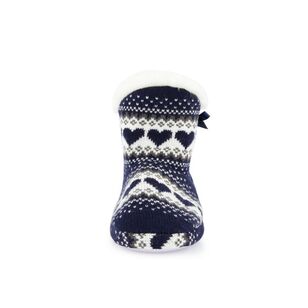 Sash & Rose Women's Aspen Knit Slipper Boot Navy