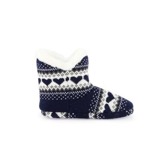 Sash & Rose Women's Aspen Knit Slipper Boot Navy