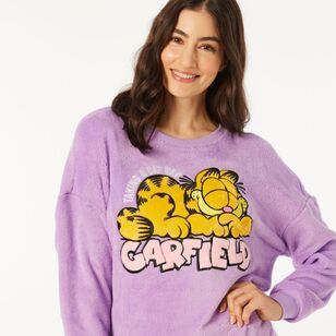 Paramount Women's Garfield Long Sleeve Sleep Tee Lilac