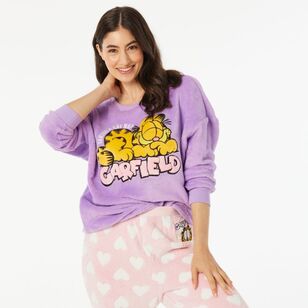 Paramount Women's Garfield Long Sleeve Sleep Tee Lilac