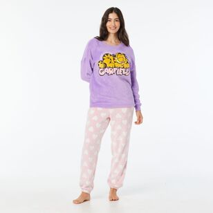 Paramount Women's Garfield Long Sleeve Sleep Tee Lilac