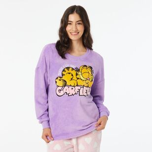 Paramount Women's Garfield Long Sleeve Sleep Tee Lilac