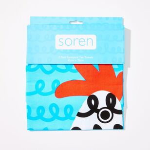 Soren Farmyard Chicken Breakfast Collection Tea Towels 2 Pack