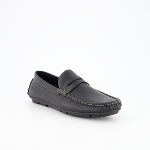 JC Lanyon Men's Eddy Casual Leather Loafer Black