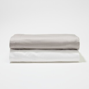 Elysian 500 Thread Count Cotton Sateen Flat Sheet Silver